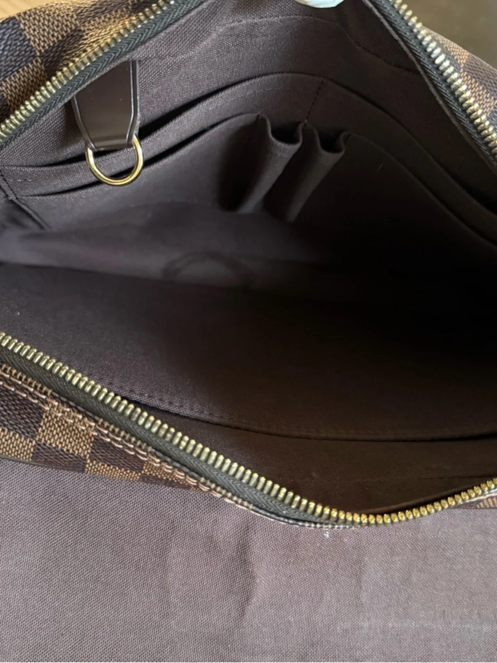 Louis Vuitton Damier Ebene Messenger Bag Crossbody Brown LV Canvas Shoulder Bag